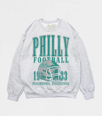 90's Philadelphia Football Oversized Sweatshirt