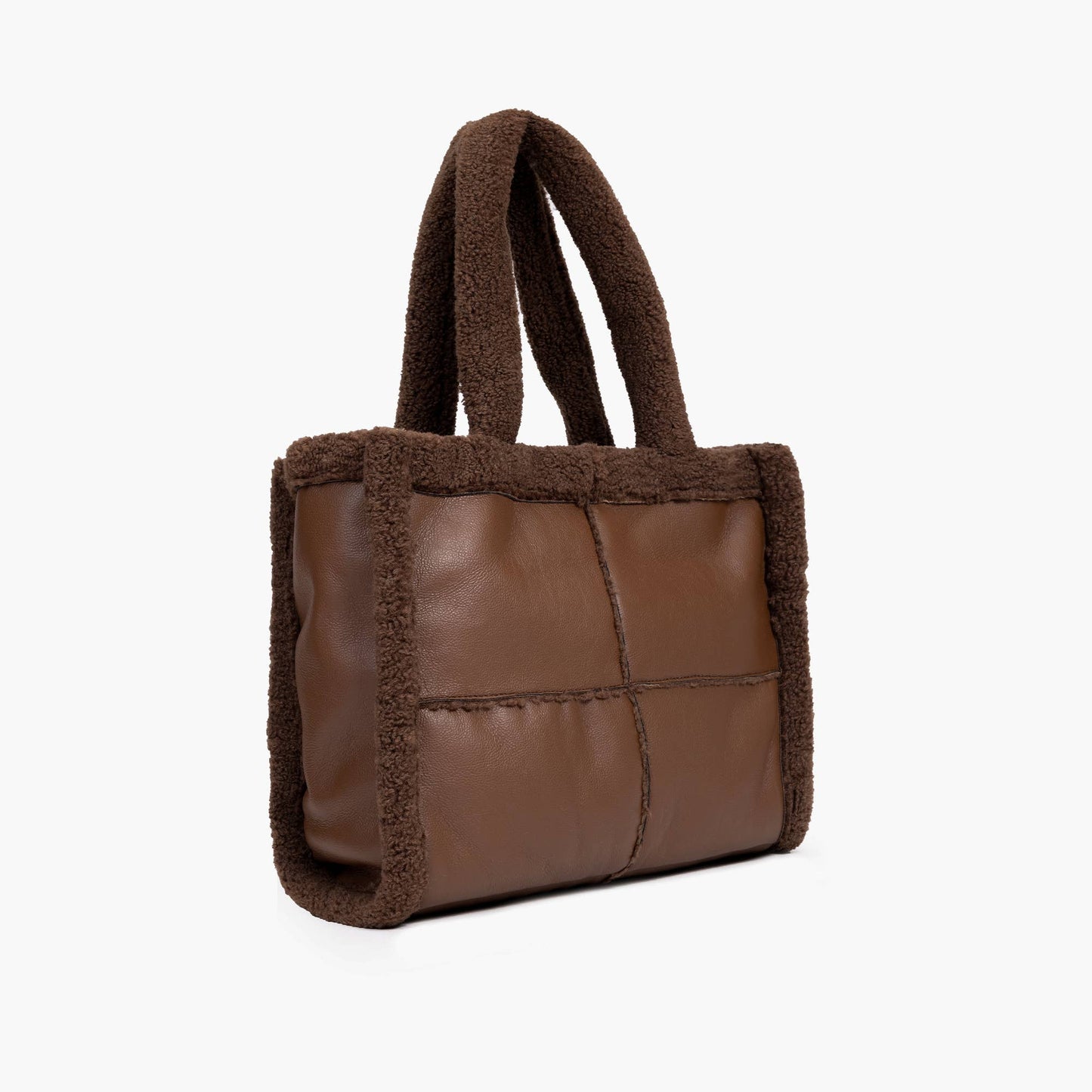 Chocolate Everyday Winter Sherpa Tote