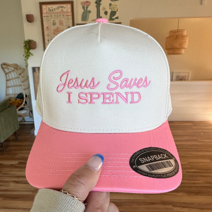 Jesus Saves, I Spend Trucker Hat