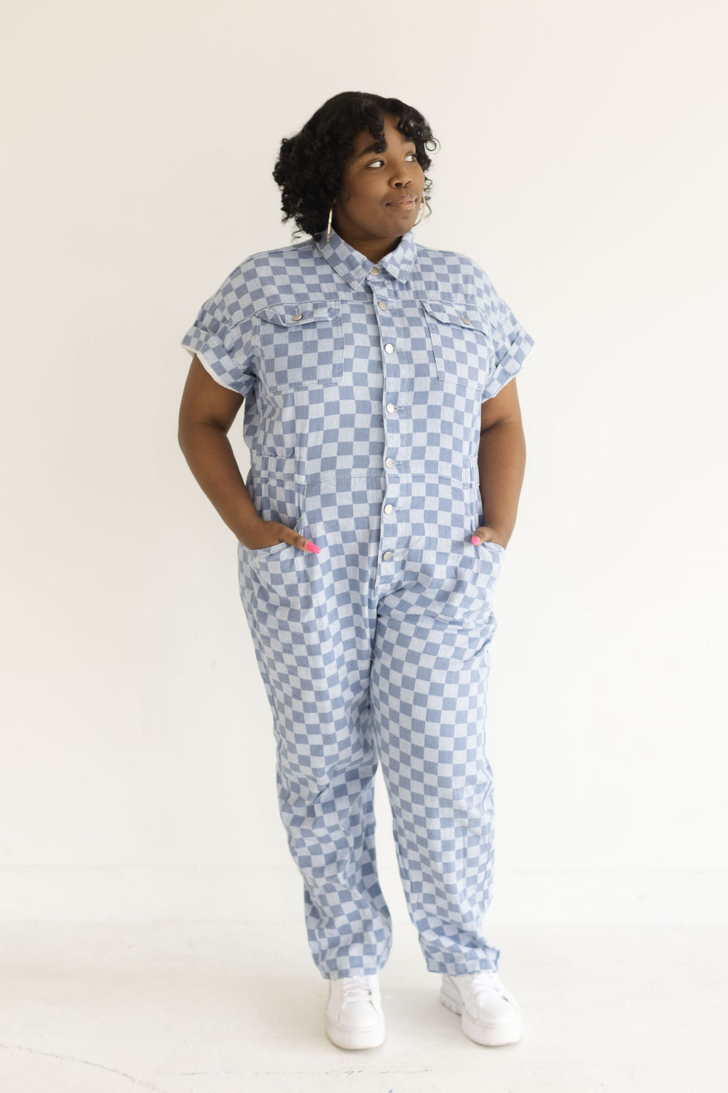 Waiting on a Miracle Checkered Jumpsuit