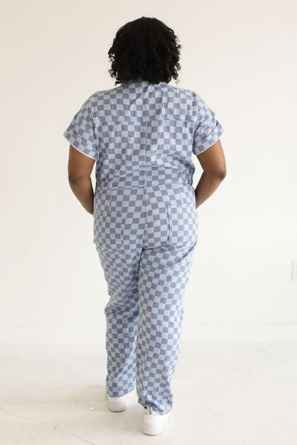 Waiting on a Miracle Checkered Jumpsuit