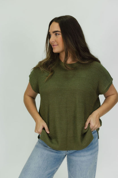 Lucy Olive Sweater