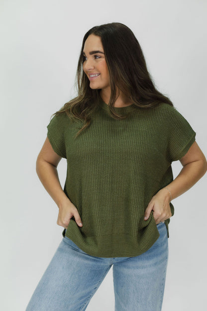 Lucy Olive Sweater