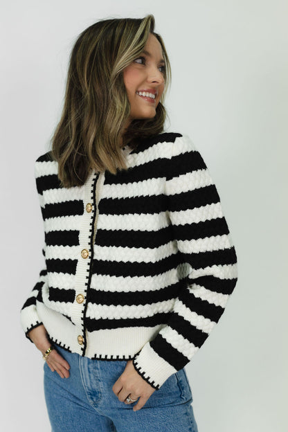 Elle Striped Cardigan