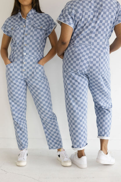 Waiting on a Miracle Checkered Jumpsuit