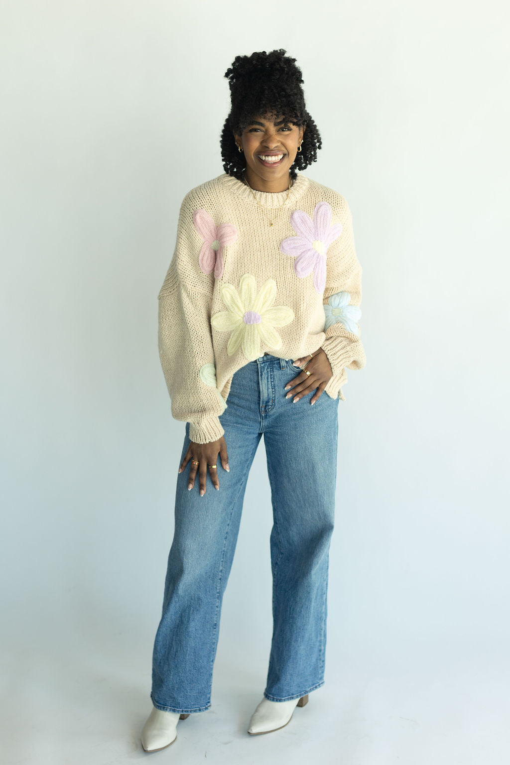 Honey Floral Sweater