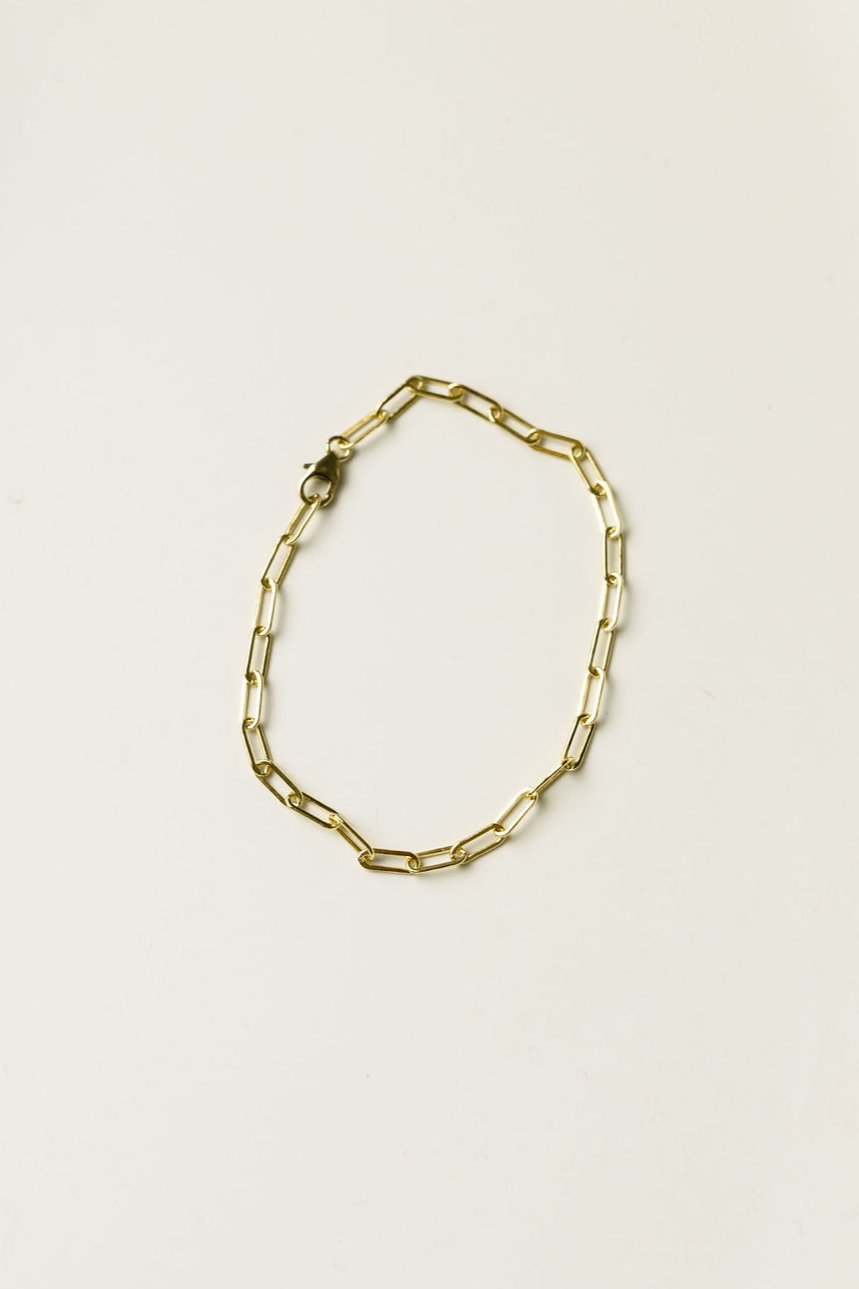 Lila Paperclip Chain Bracelet