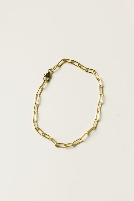 Lila Paperclip Chain Bracelet