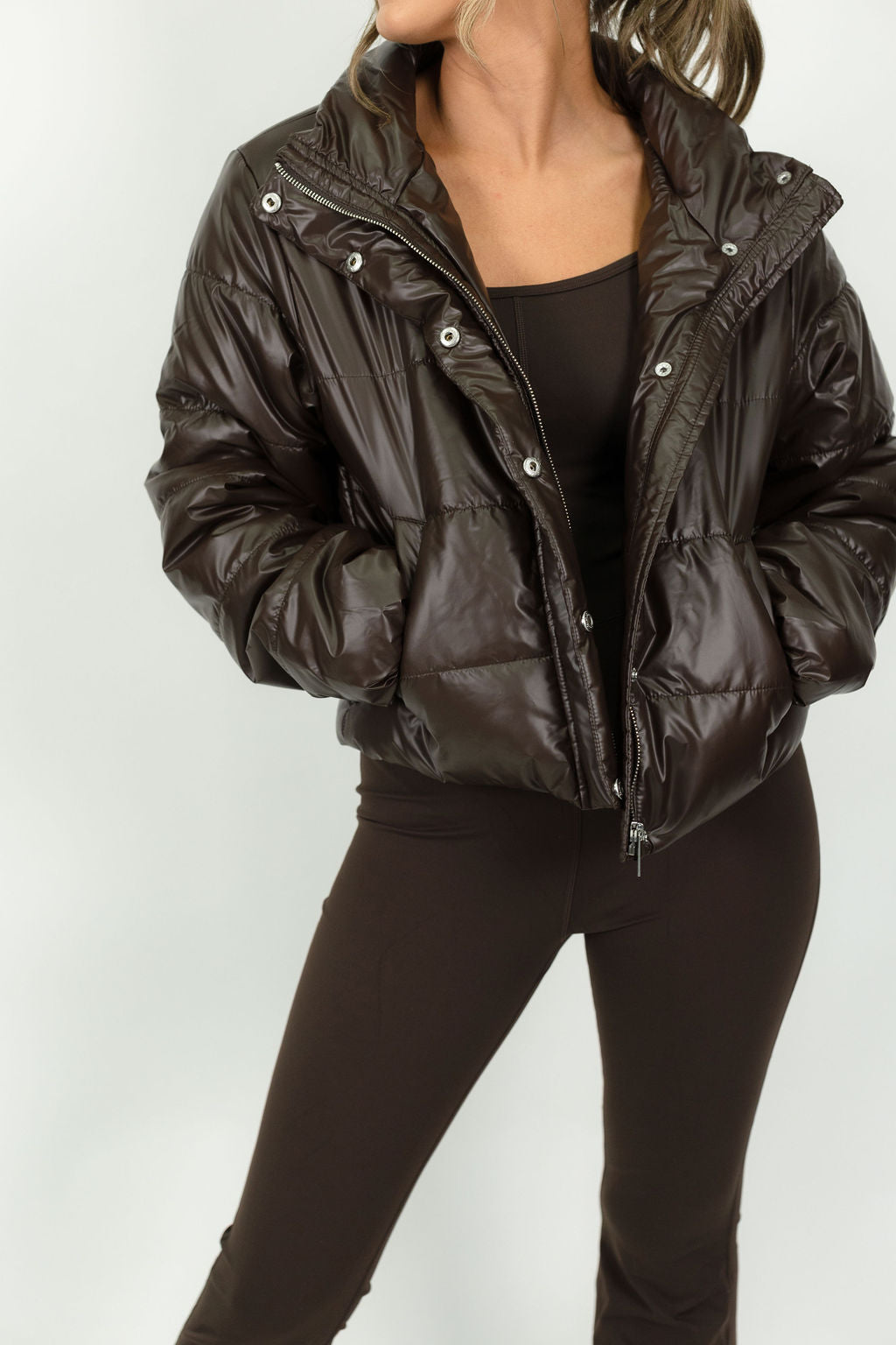 Rylee Dark Chocolate Puffer Jacket