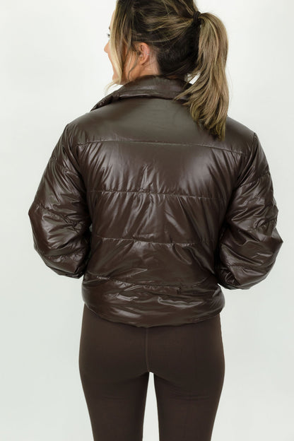 Rylee Dark Chocolate Puffer Jacket