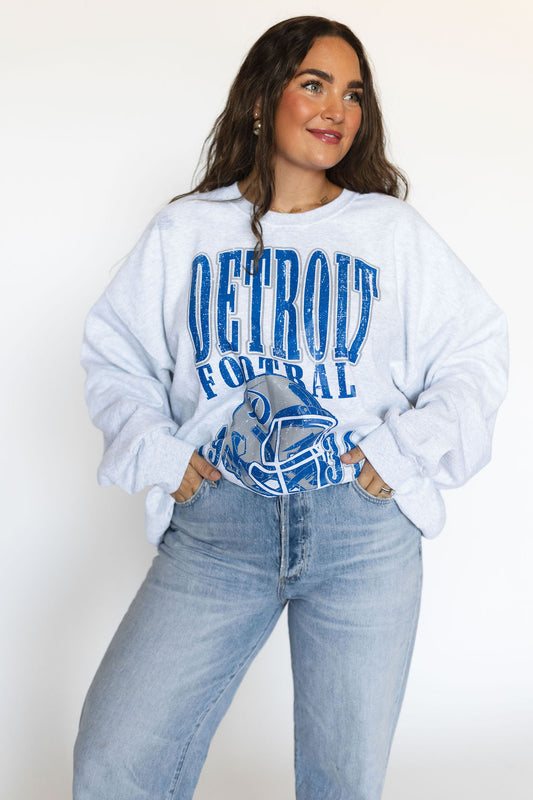 90's Vintage Detroit Football Oversized Sweatshirt