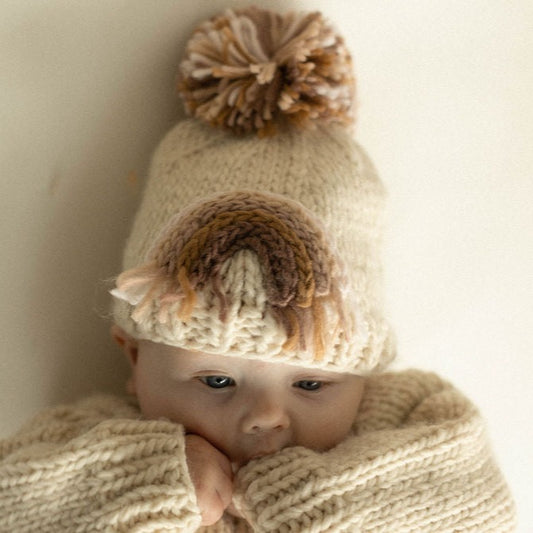 Rainbow Baby Knit Beanie Hat