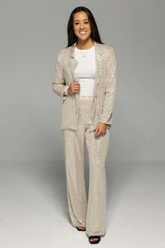 Let Your Light Shine Sequin Tailored Jacket