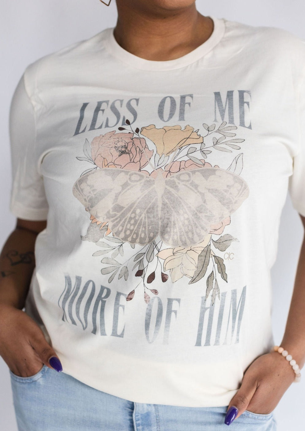 Less Of Me More Of Him Graphic Tee