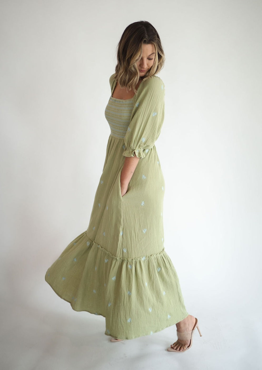 Riley Smocked Maxi Dress