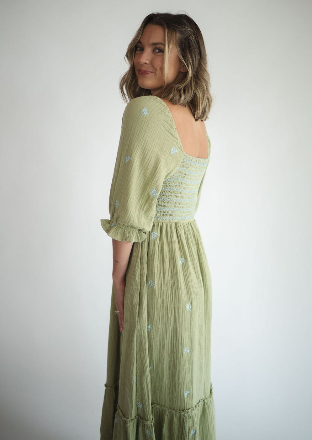 Riley Smocked Maxi Dress