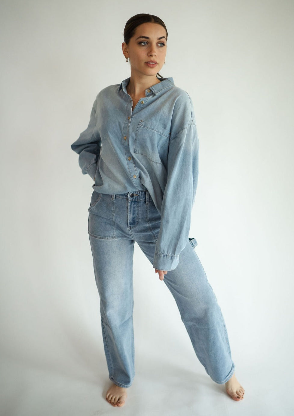 Hannah Denim Button Down