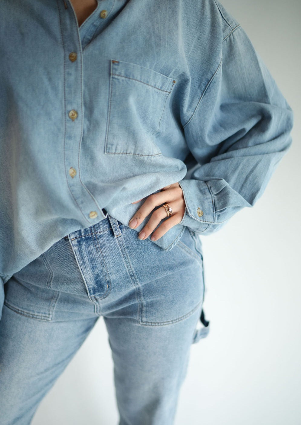 Hannah Denim Button Down