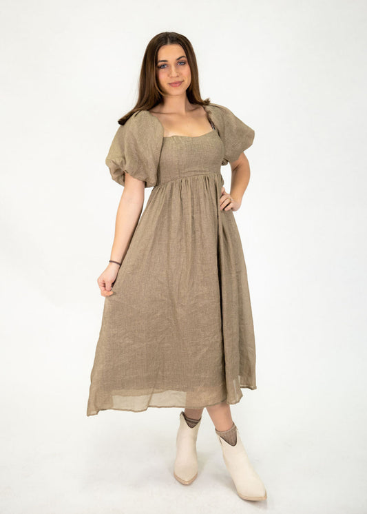 Trinity Puff Sleeve Maxi Dress