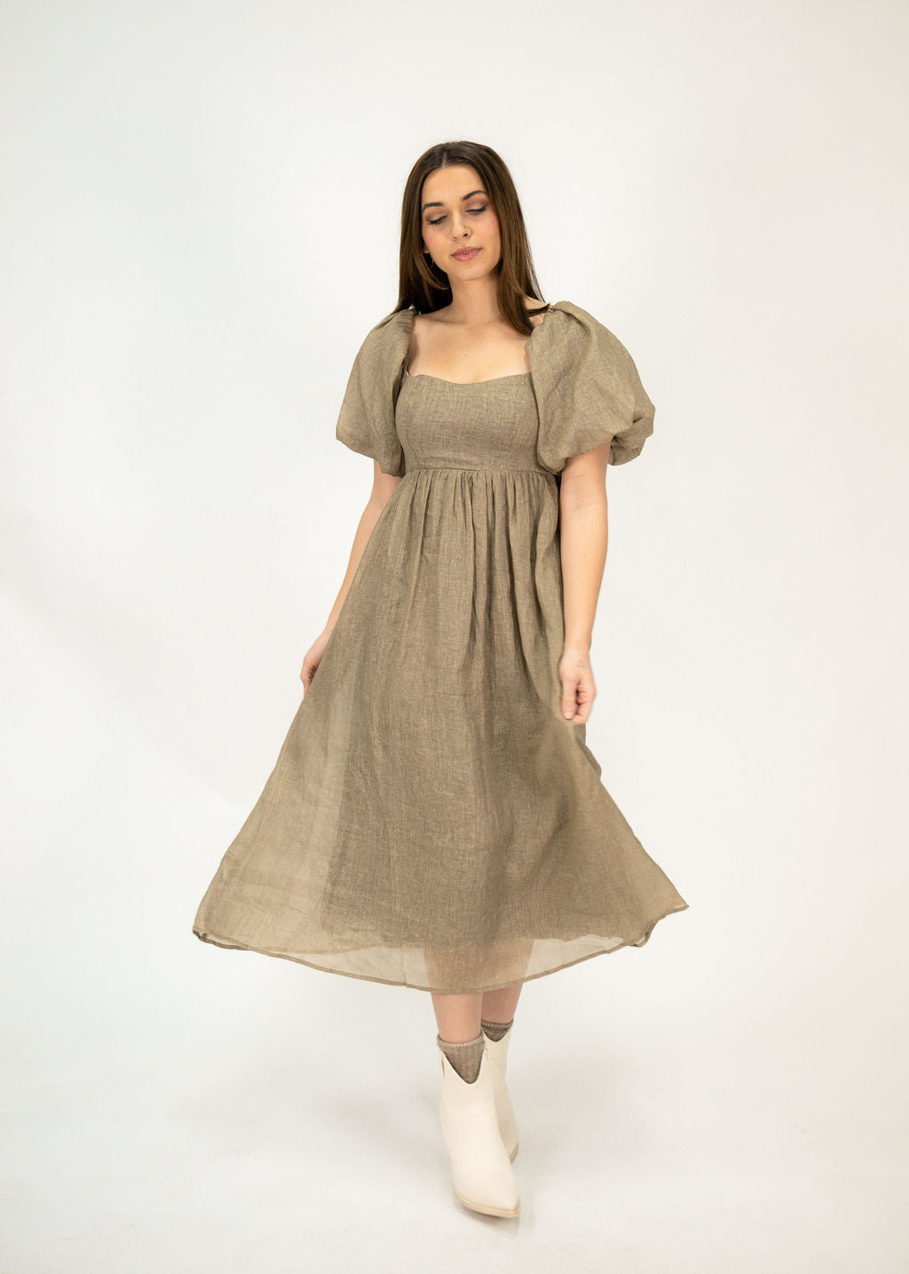 Trinity Puff Sleeve Maxi Dress