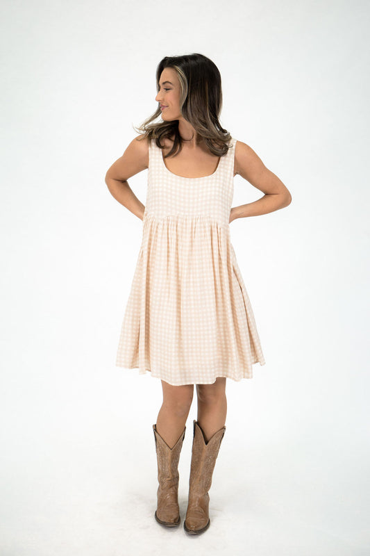 Pretty in Beige Picnic Dress