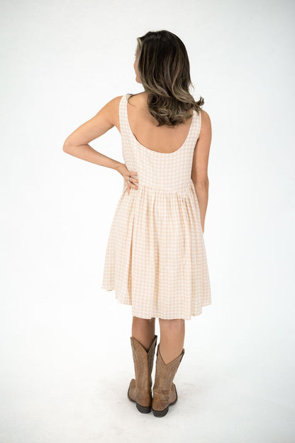 Pretty in Beige Picnic Dress