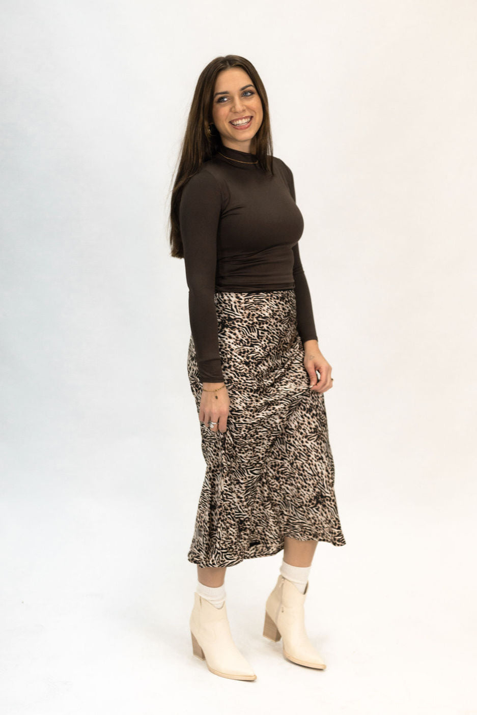 Leopard Midi Skirt