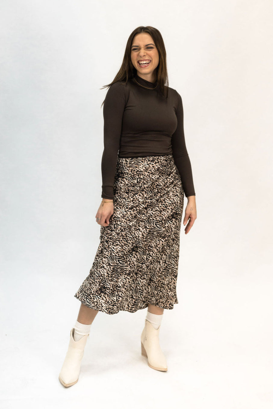 Leopard Midi Skirt