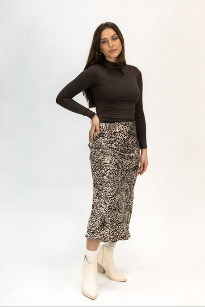 Leopard Midi Skirt