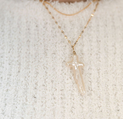 Pearl Cross Necklace