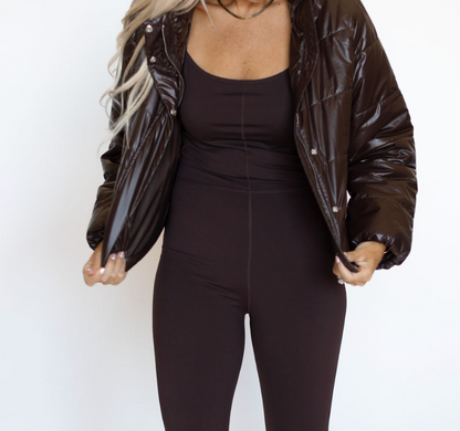 Rylee Dark Chocolate Puffer Jacket