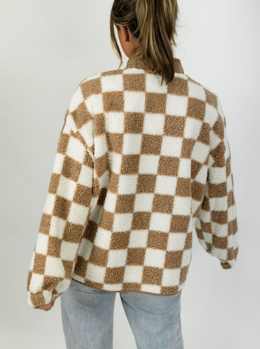 Auden Checkered Fleece Jacket