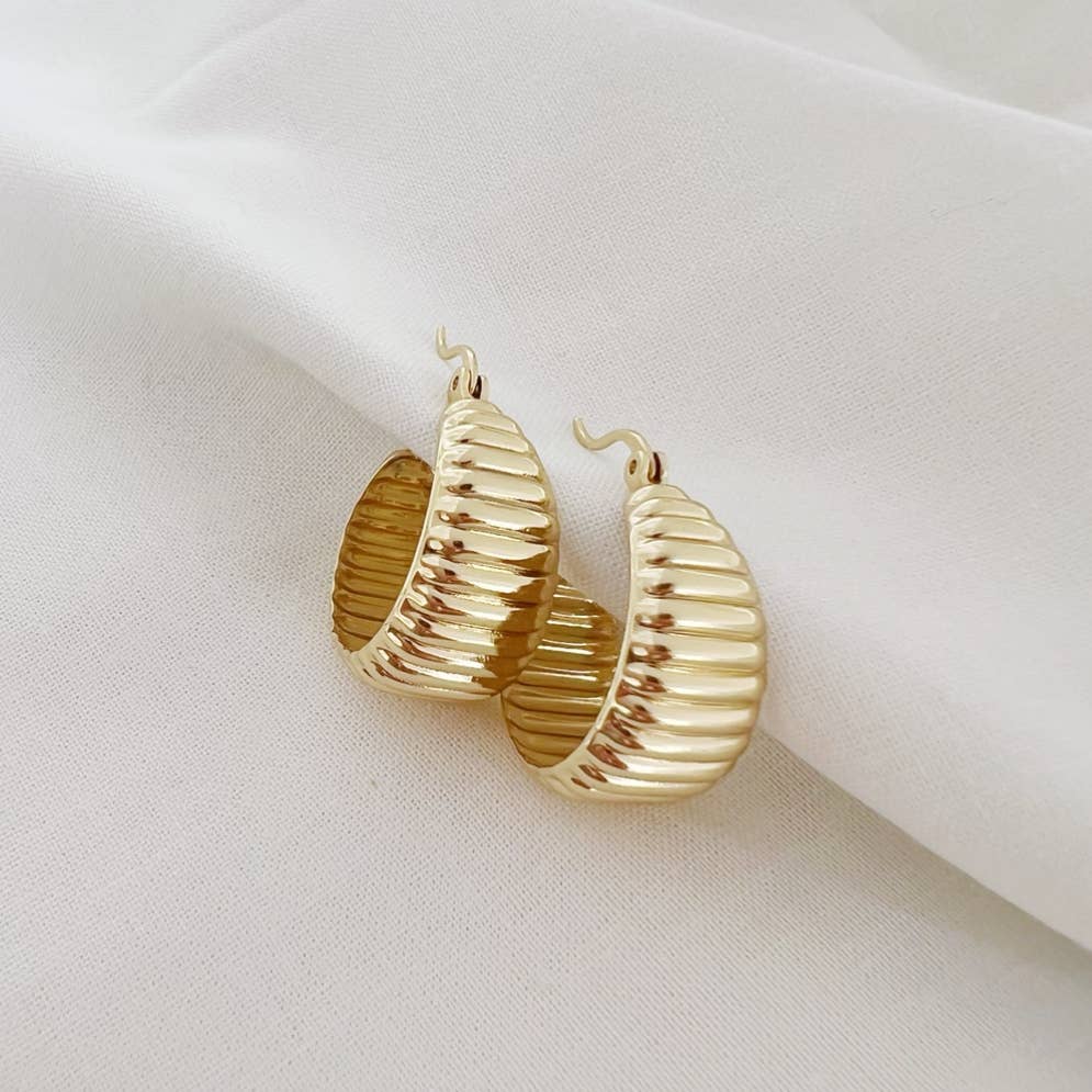 Sadie Dome Hoops Earrings